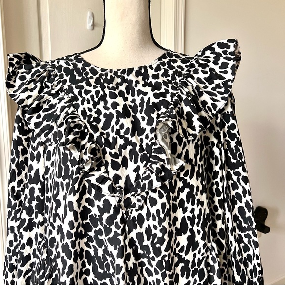 SANDY LIANG X Target Leopard Print Ruffled Long Sleeve Dress—SZ. Medium - Picture 11 of 15